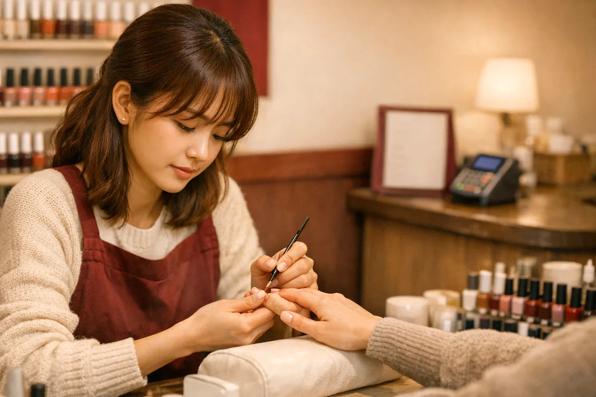 액세서리샵 매장의 포스기 결제 장면