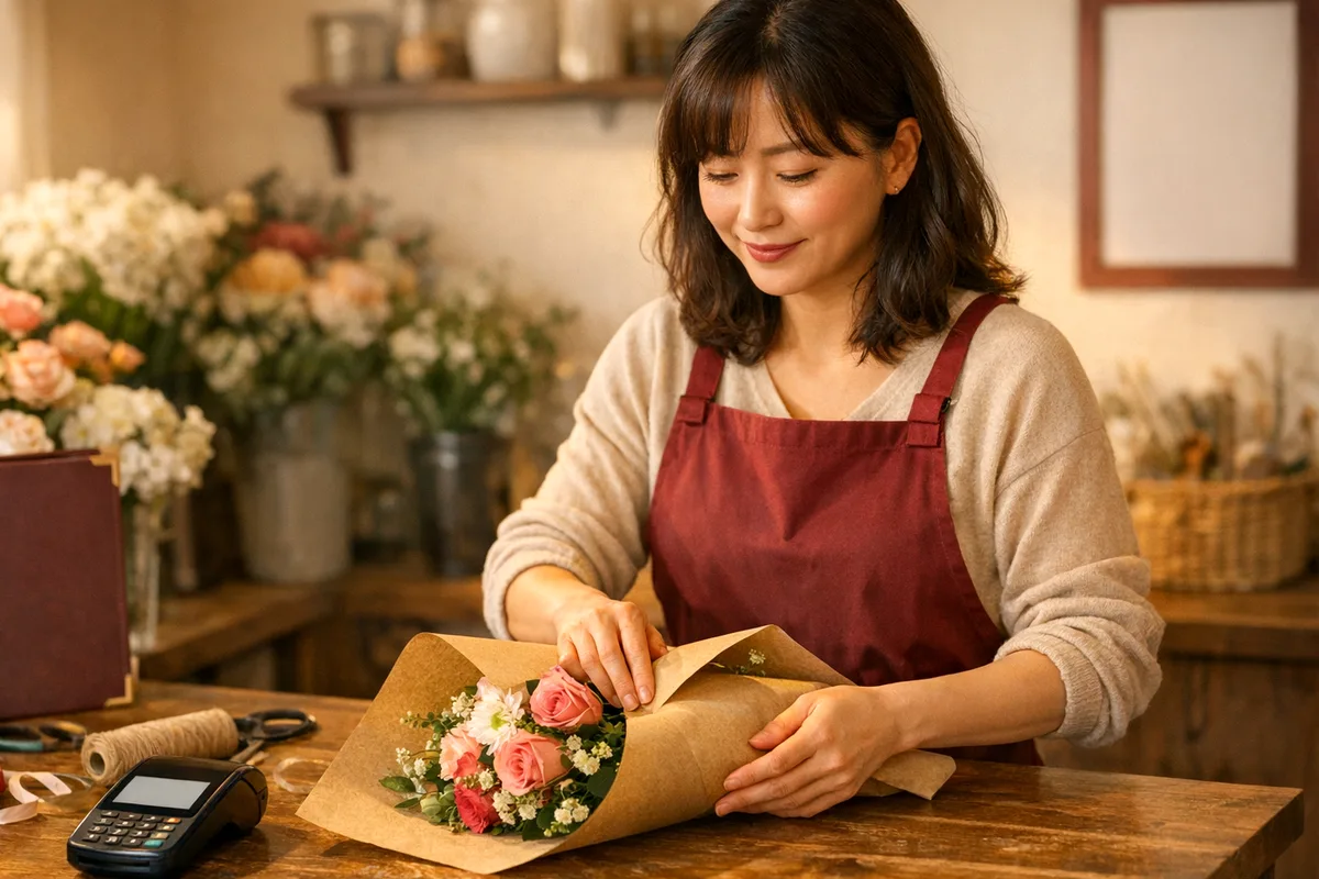 펫샵 매장의 포스기 결제 장면